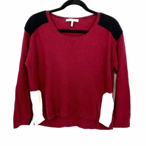 Sandro Sweater Womens Sz 3 US L Colorblock Red Black Cream  - Picture 1 of 8