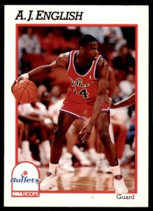 1991-92 Hoops A.J. English Rookie Washington Bullets #215