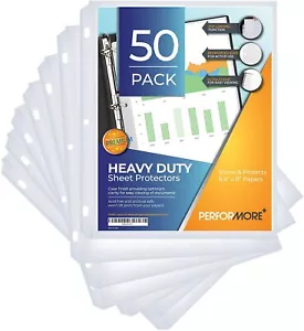 Protectores de chapa transparentes de alta resistencia Performore, carga superior, paquete de 50, reforzados. - Imagen 1 de 7
