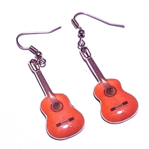Paco De Lucia - Orecchini Chitarra - Guitar Earrings - Pendientes Guitarra - Picture 1 of 2