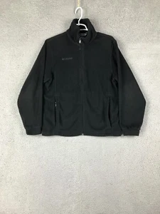 Columbia Activewear Full Zip Long Sleeve Mock Neck Black Fleece Jacket 14/16 - Picture 1 of 9