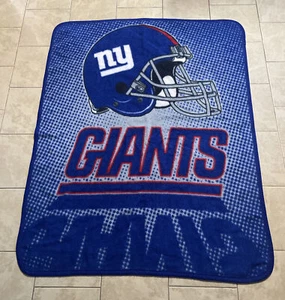 New York Giants Helmet Logo NFL Blanket By Northwest 50" X 60" Made In Mexico - Picture 1 of 9