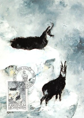 Card Maximum FDC Liechtenstein Hunting 1986 September Mk 68 n2 - Image 1 of 2