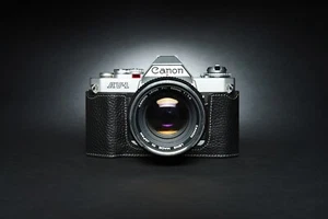 Funda protectora de cuero genuino con media cámara para Canon AV-1 AV1 AL-1 AL1 - Imagen 1 de 41