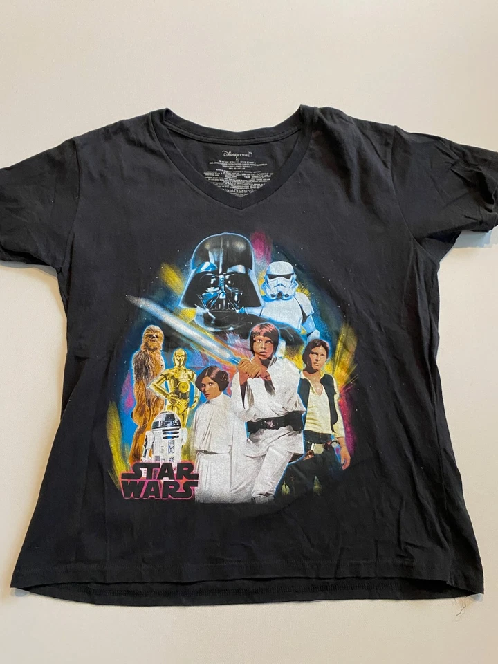 Disney Star Wars Youth Girl's Extra Large Shirt Short Sleeve Black Graphic Tee - Image 1 of 4