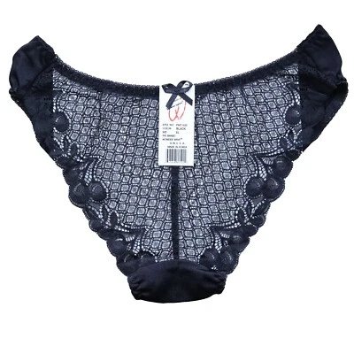 Wonder Wave Womens Black Bikini Sleep Intimate Under Wear Lingerie PNT605 - Image 1 of 4