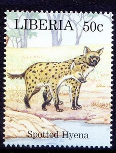 Spotted Hyena, Wild Animals, Liberia 1997 MNH - Picture 1 of 1