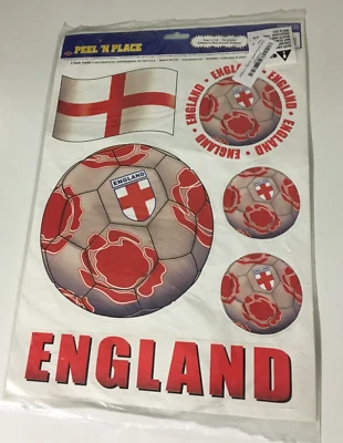 Beistle 12"x17" Peel 'N Place Sticker Soccer World Cup England 18/Pack 3 Sheets - Image 1 of 4