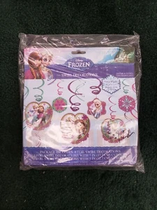 DISNEY'S FROZEN ELSA party decorations - 4 packs of 12 swirl decorations - Picture 1 of 1
