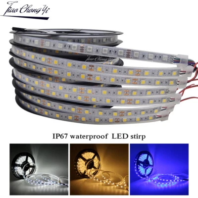 DC 12V 5050 LED strip 60LEDs/m Silicon Tube IP67 Waterproof Outdoors light stirp - Image 1 of 4