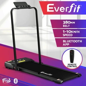 Everfit Treadmill Electric Walking Pad Under Desk Home Gym Fitness 380mm Black - Picture 1 of 9