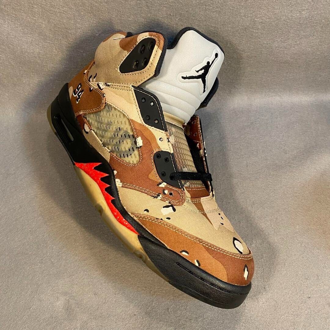 Supreme x Air Jordan 5 Retro Desert Camo for Sale Supreme x Air Jordan 5 Retro Desert Camo for Sale