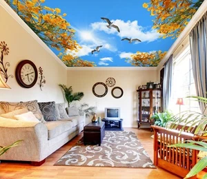3D Orange Flowers G4211 Ceiling WallPaper Murals Wall Print Decal Deco Erin 2023 - Picture 1 of 5