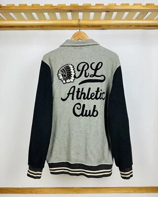 Chaqueta Polo Ralph Lauren Indian Chief L Club Atlético Cremallera Algodón Lana Foto 1 de 4