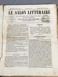 104 Bound Issues FRENCH Periodical "LE SALON LITTERAIRE" 1841/1842 Four Volumes - Imagen 1 de 11