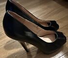 TOPSHOP Black Peep Toe Heels Shoes Size 37