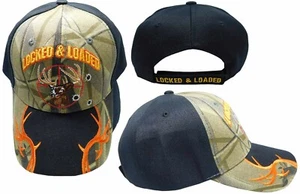 Locked & Loaded Deer Target Camo Front Black Bill & Back Embroidered Hat Cap - Picture 1 of 6