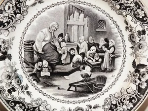Creil Teller vor 1850 Lesen lernen Nr. 32 - Bild 1 von 4