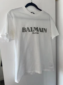 womans balmain tshirt with gold logo - Picture 1 of 6