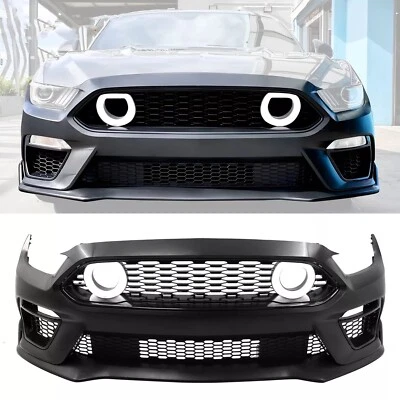 Fits 15-17 Ford Mustang EcoBoost GT LED Grille Front Bumper Cover Mach 1 Style - Image 1 of 4