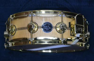 RARE 90's dw USA 25th Anniversary FIDDLEBACK MAPLE SNARE DRUM for YOUR SET! J484 - Image 1 of 4