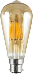 B22 ST64 Vintage LED Dimmable Bulbs, 8W Bayonet Light Bulb 2700K Warm White- use - Picture 1 of 1