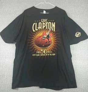 Eric Clapton T Shirt Men's 2XL Black 2013 Concert Music Tour 50th Anniversary - Picture 1 of 9