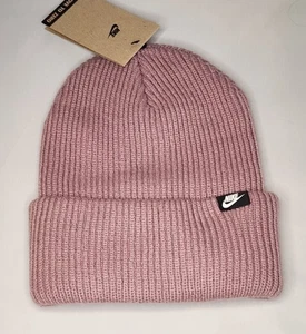 Nike Peak Futura Cuff Knit Beanie Mauve Adult Unisex Hat - Picture 1 of 3