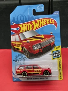 Hot Wheels HW Speed Graphics 8/10 (2017) Rosso Datsun Bluebird Wagon 510 Auto 146/2 - Foto 1 di 2