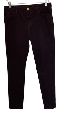 Pantalones ajustados de pana de tiro medio BlackBerry marca J para mujer talla 30 (ajuste 31x29) Foto 1 de 4