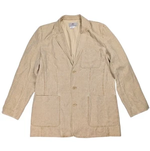 Territory Ahead Chore Blazer Jacke Herren Large Long Tall Leinen Seidenmischung hellbraun  - Bild 1 von 15