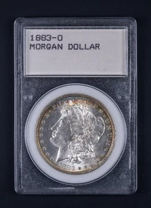1883-O Morgan Silver Dollar CHOICE BU Old Classic Holder DCB5 - Picture 1 of 2