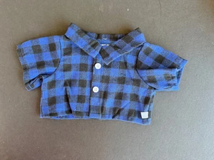 Build a Bear Full Size Clothing -  New ~ Blue Buffalo Check Shirt - Picture 1 of 1