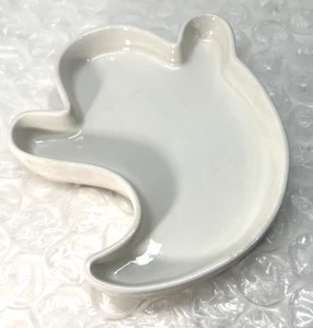 Halloween Geisterform weiß Keramik Schale 6" lang x 1" tief sehr guter Zustand - Bild 1 von 6