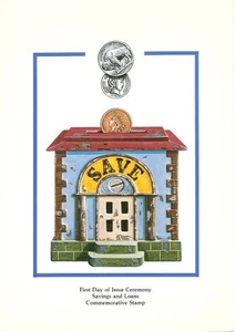 #1911 First Day Ceremony Program 18c Savings and Loans Stamp - Picture 1 of 2