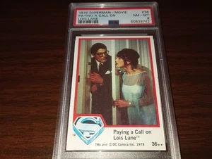 1978 Topps Superman Movie (Paying a call on Lois Lane) PSA 8 NM Mint - Picture 1 of 3