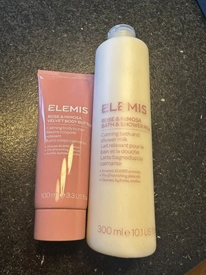 elemis rose & mimosa bath duschmilk 300ml & velvet body butter 100ml Set - Bild 1 von 3