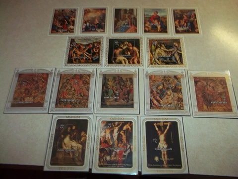 Cook Islands Stamps Scott B47-62 SEMI POSTAL SHEETS OG Never Hinged RELIGION Cover