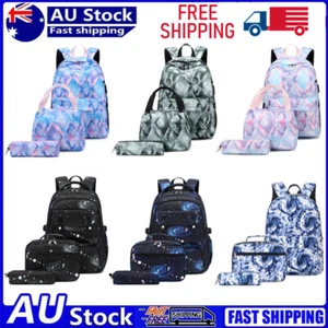 3Pcs/Set Boys Girls Kids School Backpack Rucksack Lunch Bag Pencil Bag Schoolbag - Picture 1 of 30