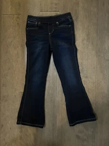 Crown & Ivy Kids Flare Girls Jeans Size 6, Navy Wash - Picture 1 of 3