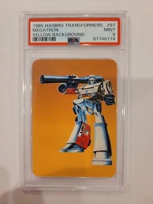 1985 HASBRO TRANSFORMERS #97 MEGATRON YELLOW BACKGROUND PSA MINT 9 🔥 🔥 - Image 1 of 2