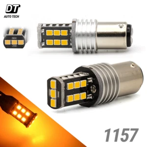 2X 1157 T25 60W Chip de Alta Potencia LED Amarillo Señal Freno Luz Trasera Bombillas - Imagen 1 de 7