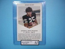 1971 CHEVRON TOUCHDOWN B.C. LIONS FOOTBALL BONUS CARD BRIAN KELSEY SP KSA 6.5