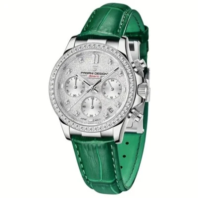 Pagani Design WOMEN QUARTZ LEATHER Watch GREEN - Image 1 of 2