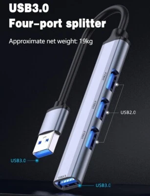Hub USB-C 4 Porte: 1x USB 3.0 + 3x USB 2.0 per Laptop, PC e Mac - Immagine 1 di 4