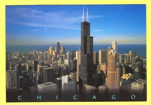 SEARS TOWERS CHICAGO IL SKYLINE POST CARD ! - Picture 1 of 2