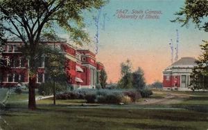SOUTH CAMPUS UNIVERSITY OF ILLINOIS URBANA CHAMPAIGN IL VINTAGE POSTCARD 92123 S - Picture 1 of 2