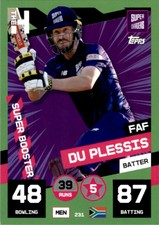 Topps Cricket Attax The Hundred 2022 - Faf Du Plessis Superchargers  #231