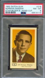 1962 Dutch Star Bilder B #218 NORMAN WISDOM Actor Trouble in Store Movie PSA 8 - Picture 1 of 2