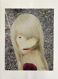 Jean Claude CHASTAING - Montaje Fotográfico - Joven Mujer Con La Rosa - Imagen 1 de 1